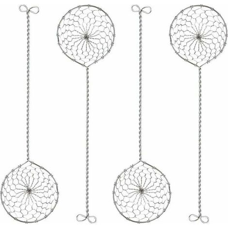 Set mit 5 Edelstahl-Fondue-Sieben - 6,5 cm x 23,5 cm Fondue-Schöpfkellen (1/4)