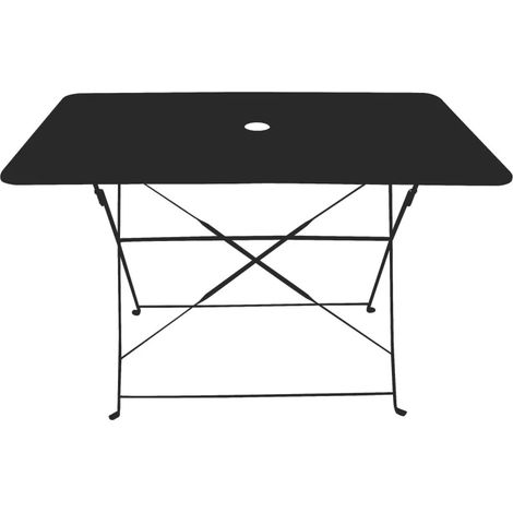 CHALET & JARDIN Table rectangulaire pliante en acier 110 x 70 cm (1/3)