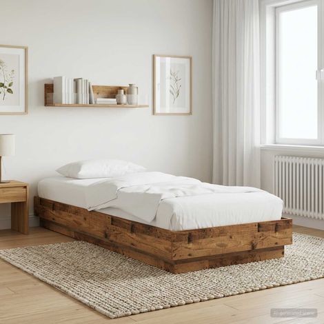 vidaXL Floor Bed Frame Old Wood 80 x 200 cm Engineered Wood (1/5)