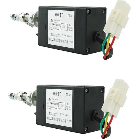 Compatible avec 2 électrovannes d'arrêt d'accessoires moteur de type tirette XHQ-PT (12 V normalement ouvertes) (1/5)