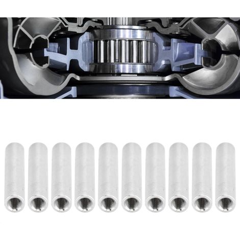Dix piliers de support filetés en alliage d'aluminium M40,7 mm, 3501-0006-0420, de 42 mm de longueur. (1/5)