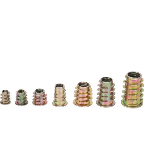 125 Pièces Insert à Filetage Bois Hexagonal pour Assemblage Meuble et Quincaillerie Industrielle (1/5)