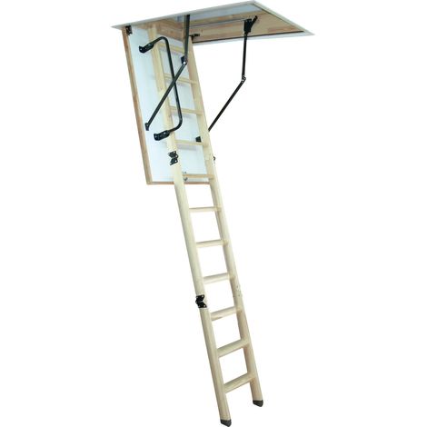 Altrex Woodytrex-De Luxe 3-teilige Bodentreppe einklappbar 110x70cm (1/4)