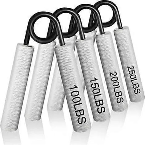 Renforceur de préhension en métal, lot de 4 (100, 150, 200, 250 lbs), appareil d'entraînement pour la force de préhension, renforcement des avant-bras et des mains (1/2)