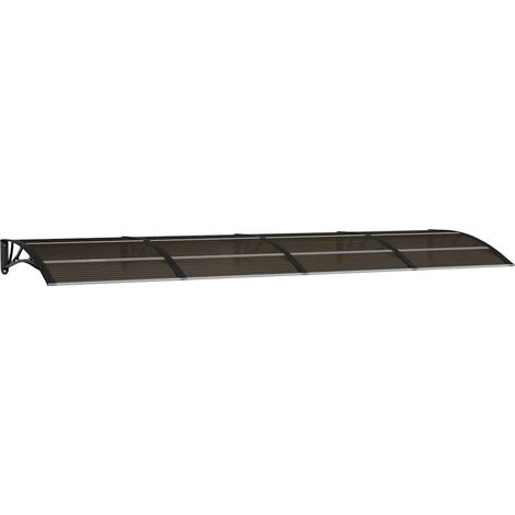 Marquesina para puerta de policarbonato negra, 350 x 100 cm vidaXL