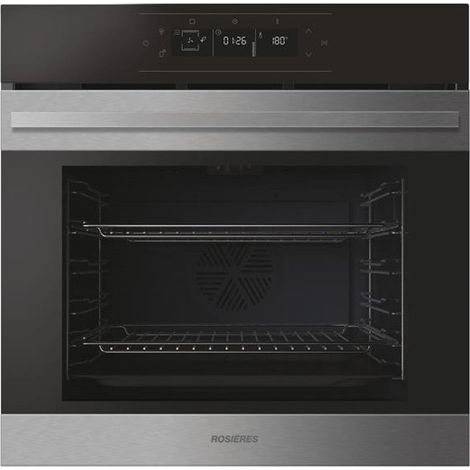 Rosieres – Four encastrable pyrolyse 78 L A++ – Chaleur tournante – 14 fonctions de cuisson – Nettoyage automatique – Wi-Fi intégré (1/3)