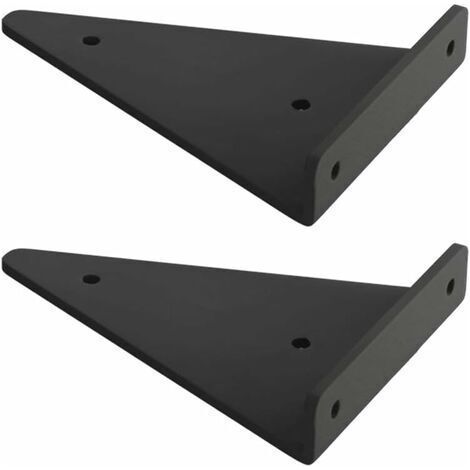 Metal Floating Tripod, Hidden Blind Blind Wall Mount, Decorative Bracket for Bedroom, Living Room, Bathroom, 2pcs (17x13cm, Black) (1/5)