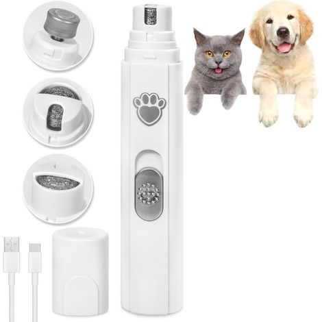 Lime à ongles électrique silencieuse 45dB – 2 vitesses 5000/7500 rpm – 3 ports adaptés aux chiens et chats de toutes tailles (1/5)
