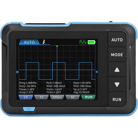 Mini oscilloscope portable, écran TFT 2,8 pouces, bande passante 1 MHz, fréquence d'échantillonnage 5,0 MS/s, oscillographe numérique (1/5)