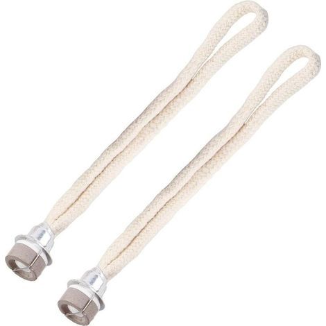2PCS Replacement Wicks with Burner for Catalytic Oil Lamps, Wooden Fragrance Diffuser, Catalytic Burner for Aromatherapy Diffusers, Home Decoration, Silver Head (1/4)