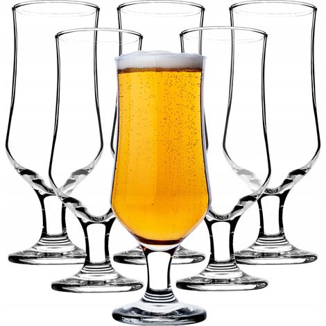 KADAX Biergläser, Trinkgläser aus hochwertigem Glas, 6er Set, 360 ml