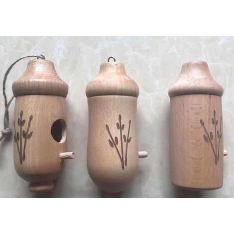 Nichoir à colibris transfrontalier, nouveau produit, mangeoire à oiseaux en bois pour jardin extérieur, nichoir suspendu, vente en gros A+B+C (1/5)