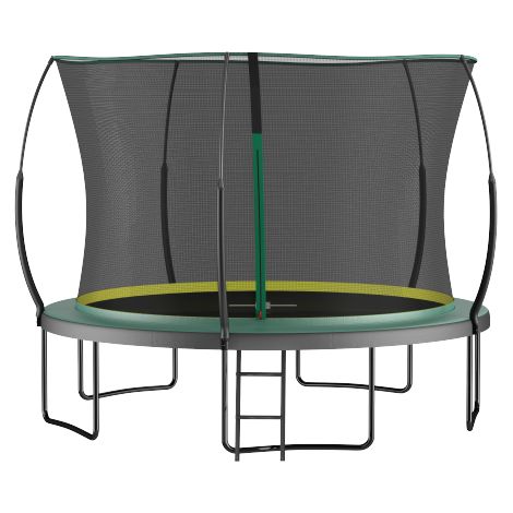 Trampoline Extérieur Sans Ressorts 366 cm, Trampoline de Jardin avec Filet de Sécurité Sans Couture et Échelle, Structure Robuste, pour Enfants et Adolescents (1/5)