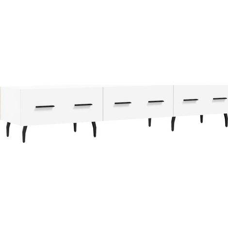 Mobile TV multimediale scaffale per televisione televisione buffet sala da pranzo soggiorno camera da letto 150 x 36 x 30 cm pannelli compositi bianco 020026017