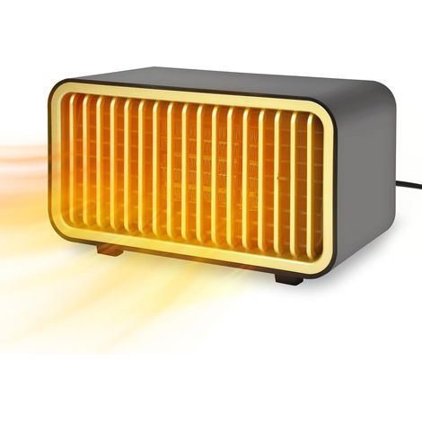 Auxiliary Heater, Fan Heater, 800W Mini Portable Silent Electric Heater with 2 Modes, Overheat and Tip-Over Protection, for Bedroom Office (1/5)