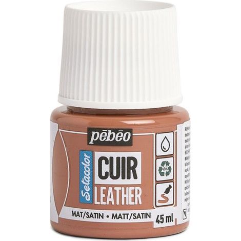 Peinture cuir - PEBEO - Setacolor - Terracotta - Acrylique - 45 ml