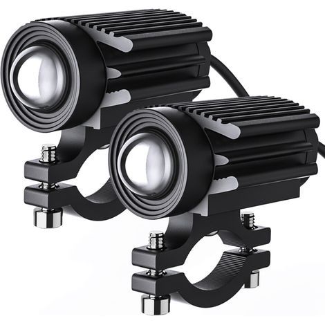 Deux phares antibrouillard étanches S1 60W IP65 pour motos (1/5)