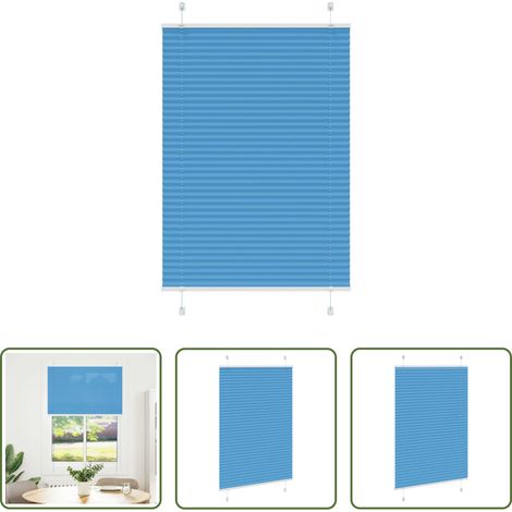 vidaXL Sichtschutz - Plissee Blau 100x150 cm Stoffbreite 99,4 cm Polyester (1/5)