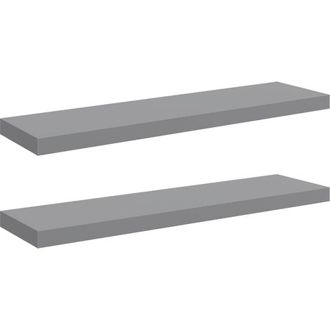 Maison Exclusive - Schwebende Wandregale 2 Stk. Grau 90x23,5x3,8c