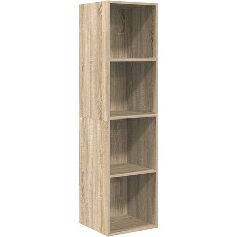 vidaXL Mueble TV pared contrachapada color roble Sonoma 37x37x142,5 cm (1/2)