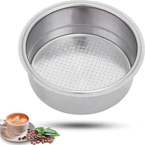 Filtre à café inox 2 personnes, panier filtrant pressurisé double couche 51mm, panier espresso italien, compatible machines à café portables (1/5)