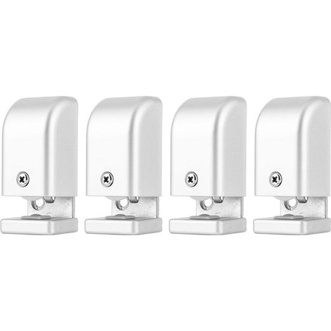 4Pcs guide-roulettes réglables pour porte coulissante automatique, accessoires de butée de porte en métal (1/5)
