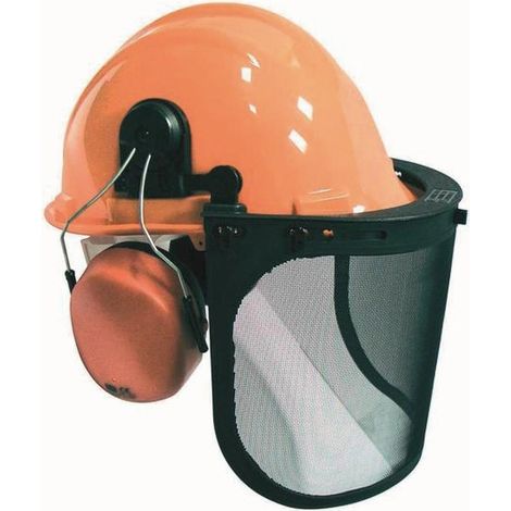 Kopfschutz-Kombination-Set, Helm, Visier, Ohrschutz