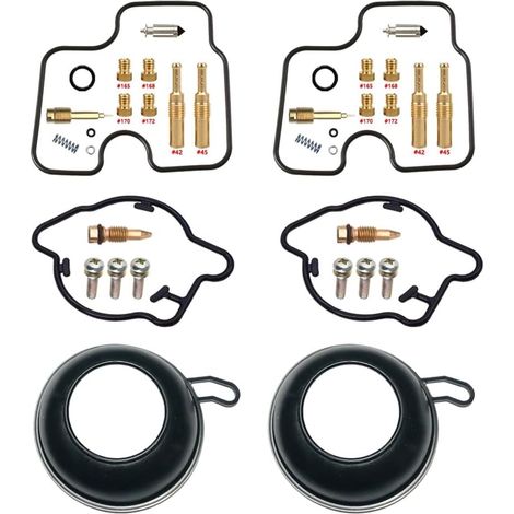 Vergaser Reparatursatz für XL1000V Varadero 1999-2002 Kit + Diaphragm Für XL1000V Varadero V-Twin 1000cc, 42mm CV Dichtungen, Nadelventile, Düsen opt. Schwimmer & Membrane Ni