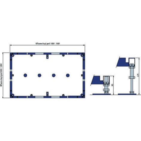 V&B Montagerahmen für Duschwannen ab 1000x1000 (1/2)
