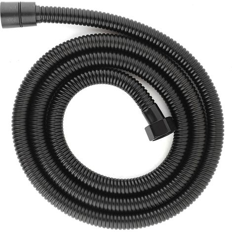 Tuyau de douche flexible de rechange en acier inoxydable noir de 59 pouces de long, G1/2" (1/5)
