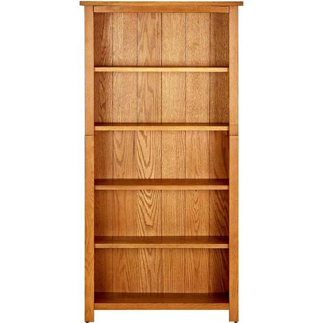 Maison Exclusive - Bücherregal 5 Fächer 70x22x140 cm Massivholz E (1/5)