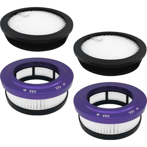Kit de remplacement de filtre compatible avec aspirateur Anyson Stars 5 45000Pa/550W/70min sans fil, lavable et réutilisable, 2 pré-filtres, 2 post-filtres (1/4)