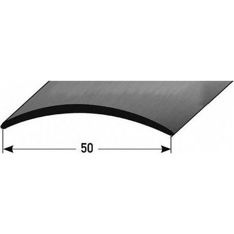 Übergangsprofil "Emmen" / Übergangsschiene / 50 mm / mittig gebohrt / Typ: 155 (Edelstahl matt, 1,5 mm Stärke)-1000-selbstklebend