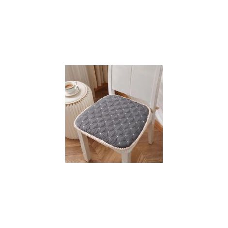 Galette de chaise déhoussable 45x43 cm – Mousse à mémoire de forme – Antidérapante avec points en gel de silice – Lavable en machine (1/5)