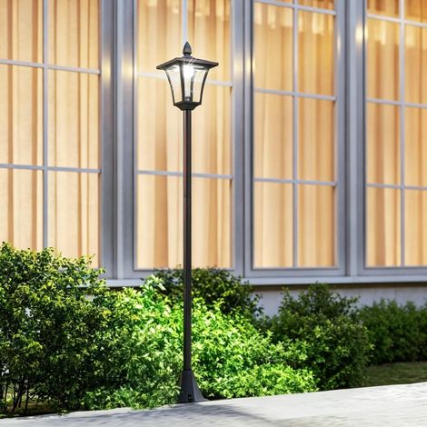 Lampe solaire de jardin de style vintage, lampadaire d'extérieur, lampadaire classique, lanterne d'extérieur (1 lampadaire d'extérieur uniquement) (1/5)