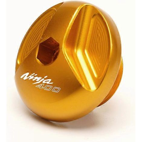 Accessoires moto MOWOK pour Kawasaki Ninja NINJA400 Z400 : cache-vis d'huile en alliage d'aluminium modifié (NINJA400 or) (1/5)