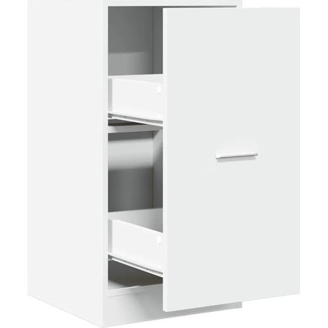 Mobiletto da farmacia multifunzionale 40 x 41 x 77,5 cm pratico contenitore stile moderno legno composito bianco 020050628