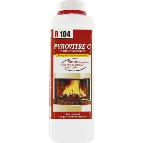 Nettoyant vitre pyrovitre c 1l – Élimine goudrons sur vitres de cheminée et poêle – Pour usage professionnel (1/4)