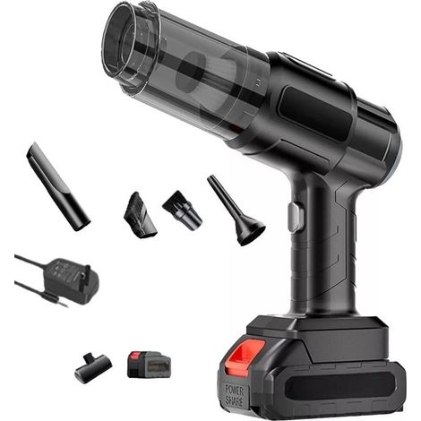 TrAdE Shop Traesio - Aspirapolvere Aspirabriciole Portatile Senza Fili Doppia Batteria 24v 07640 - (1/4)
