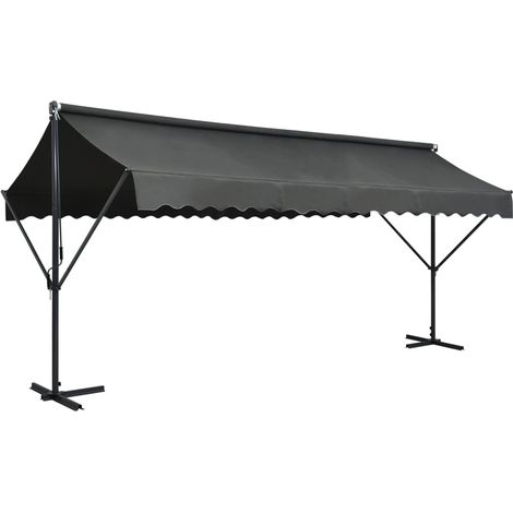 vidaXL Tenda Parasole con Piedistallo 500x300 cm Antracite (1/5)