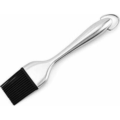 Küchenpinsel, Edelstahlbürste mit Silikonborsten für Gebäck/BBQ/Steak – BPA-frei und bis 250 °C verwendbar (8 Zoll) (1/4)
