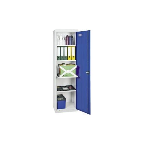 Armadio porta-utensili e materiali Stumpf serie 3000 grigio chiaro / blu genziana + 4 ripiani estraibili - 3005074