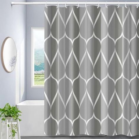 Duschvorhang Anti Schimmel Duschvorhang Duschvorhang 120 x 180 cm Waschbarer Duschvorhang Wasserdicht Badezimmerzubehör Inkl. Duschvorhangringen (1/5)