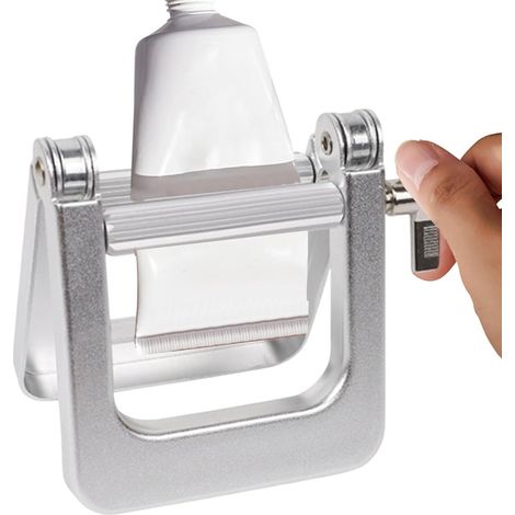 Exprimidor de tubos metálicos, exprimidor de tubos de aluminio para pintura, soporte que ahorra espacio, herramienta multifuncional para tinte y pomada para el cabello, salón, estudio, hogar. (1/5)
