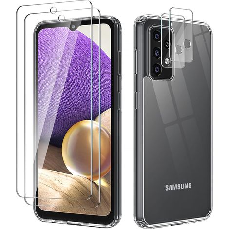 CUSTODIA PER SAMSUNG GALAXY A33 5G TRASPARENTE 2X VETRO TEMPERATO RESISTENTE (1/5)