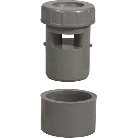 Regiplast – Aérateur classique à membrane PVC gris – Diamètre 32-50 mm – Dispositif anti-vide pour siphons – Débit d’air optimisé