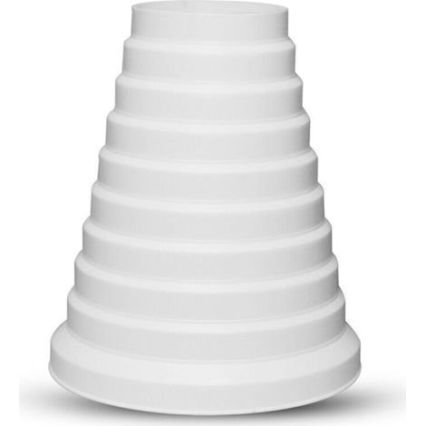Réducteur universel amélioré plus épais pour systèmes de ventilation 80/200mm de diamètre réducteur de tuyau rond en PVC utilisé avec climatisation pour conduits et ventilateurs d'extraction (8–20 cm) (1/4)