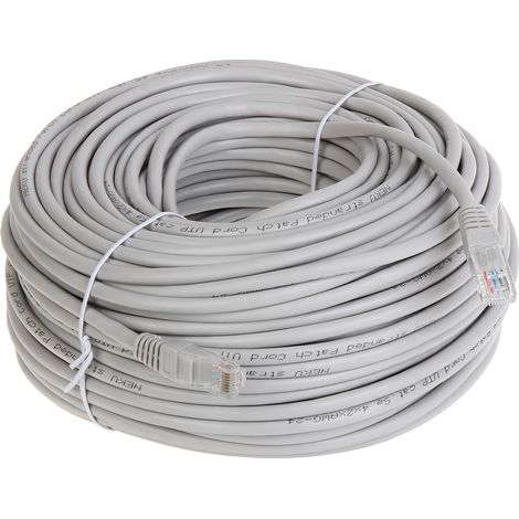 Câble de brassage RJ45/50 gris 50 m (1/2)
