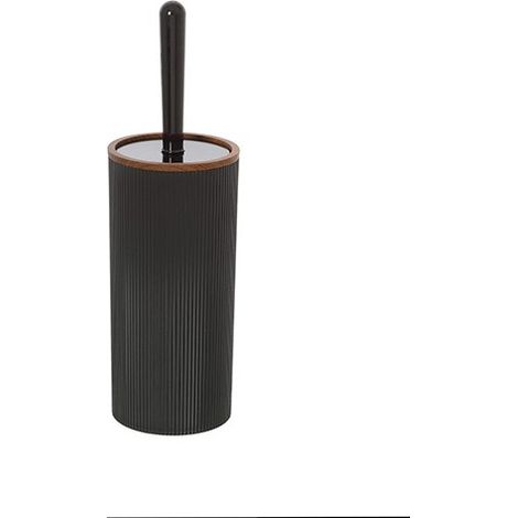 Porta scopino bagno in plastica nera design moderno Linea London Feridras