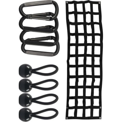 Filet de hayon élastique noir de 152,4 x 45,7 cm pour pickup, camion, lit (1/5)